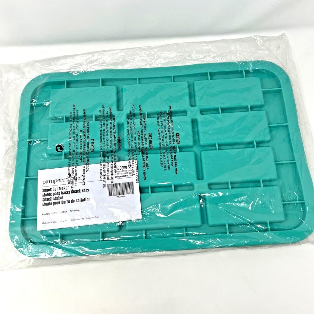 Pampered Chef Snack Bar Maker Set Make Granola Snack & Candy Bars NIP